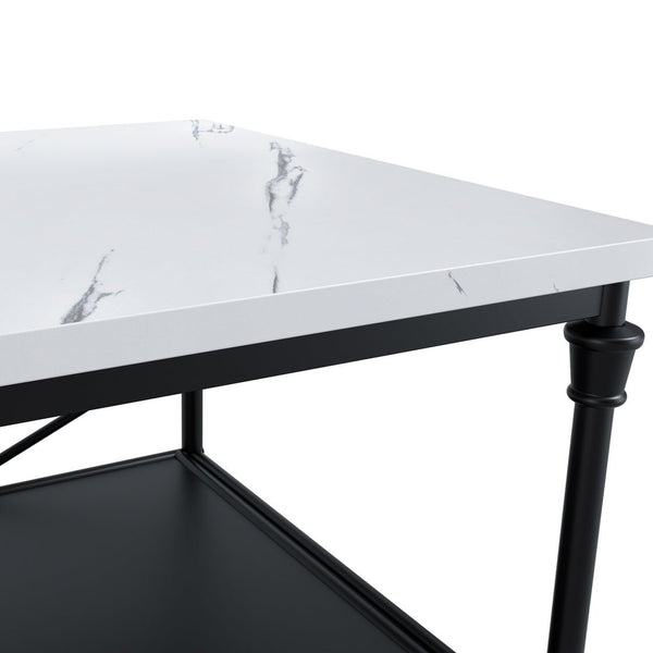 Fairmont Marble Effect Kitchen Island - Canwell Interiors Limited - Canwell