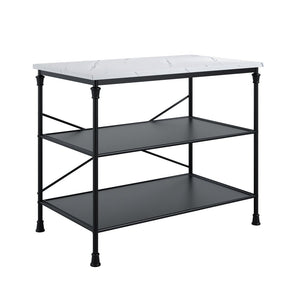 Fairmont Marble Effect Kitchen Island - Canwell Interiors Limited - Canwell