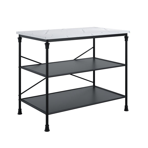 Fairmont Marble Effect Kitchen Island - Canwell Interiors Limited - Canwell