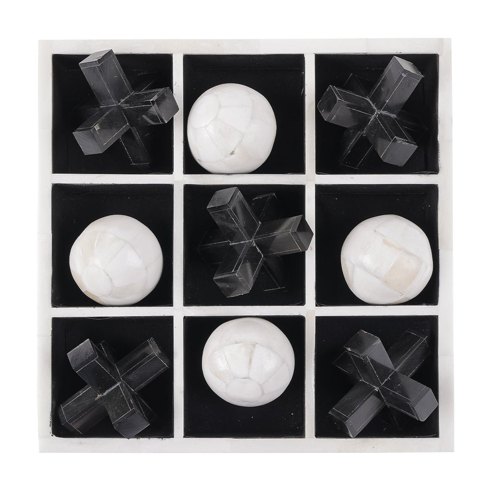 Farnham Off White and Black Bone and Horn Inlay Noughts and Crosses - XShowhome Limited - Libra