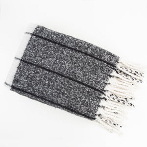 Faux Mohair Check Black/ivory 130x170 - Canwell Interiors Limited - Malini