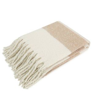 Faux Mohair Stripe Ivory/taupe 130x170 - Canwell Interiors Limited - Malini