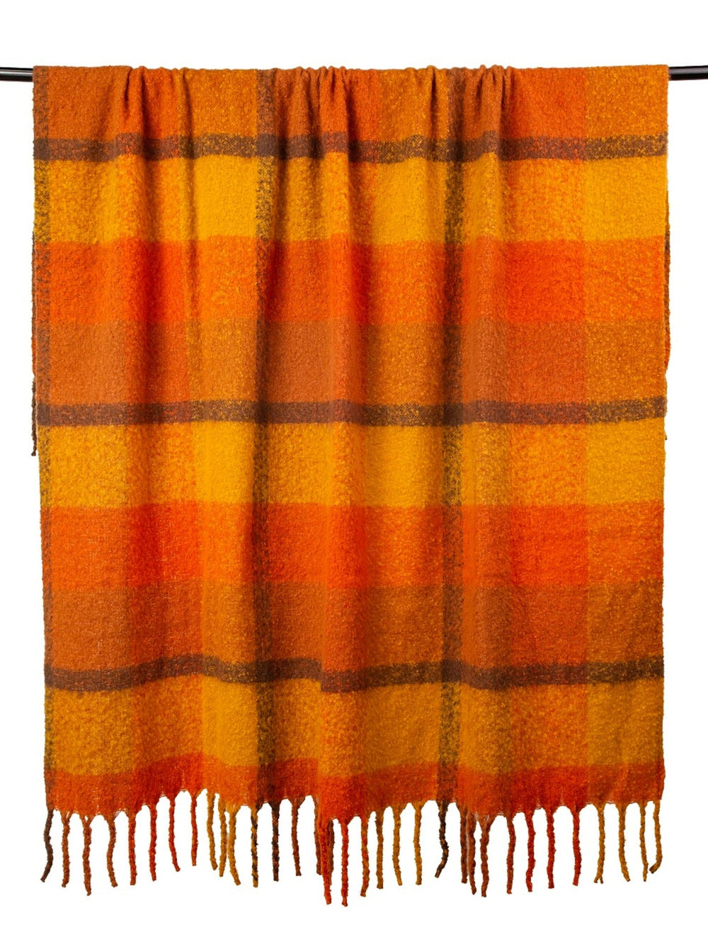 Faux Mohair Throw Rustic Plaid 130x180 - Canwell Interiors Limited - Malini
