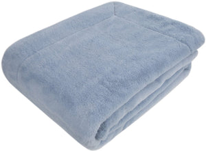 Faux Rabbit Throw Baby Blue 150x200 - Canwell Interiors Limited - Malini