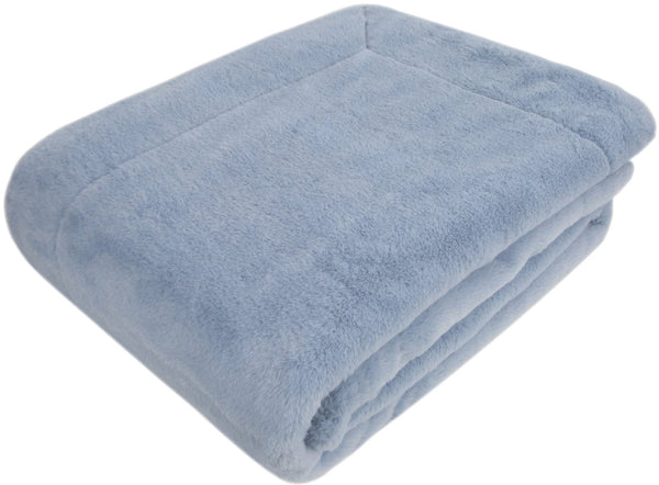 Faux Rabbit Throw Baby Blue 150x200 - Canwell Interiors Limited - Malini