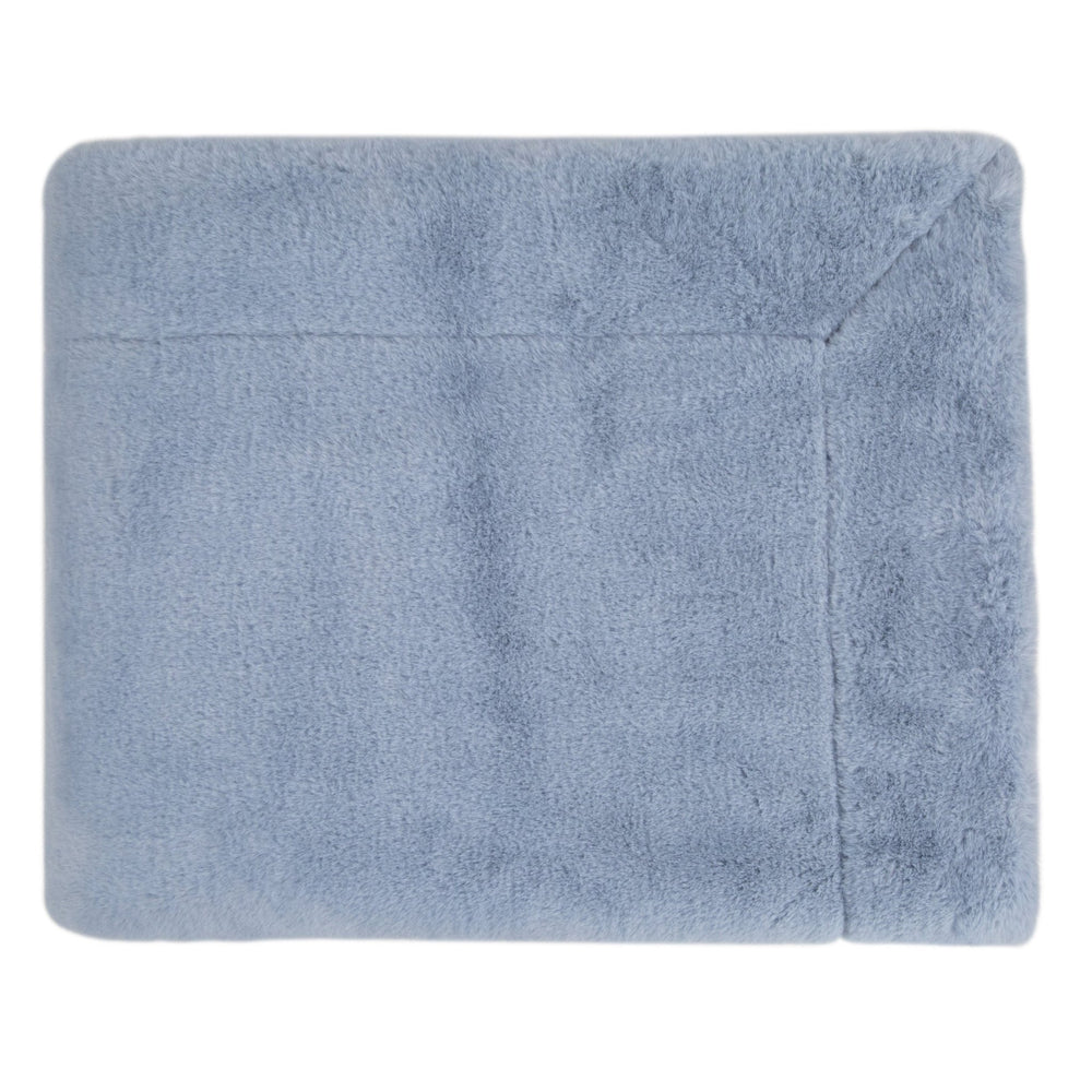 Faux Rabbit Throw Baby Blue 150x200 - Canwell Interiors Limited - Malini