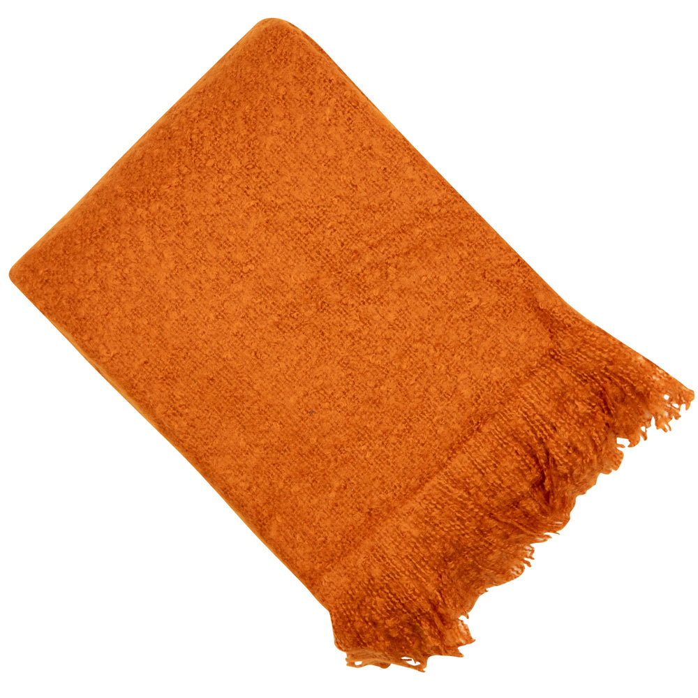 Faux Thick Mohair Throw Rust - XShowhome Limited - Malini