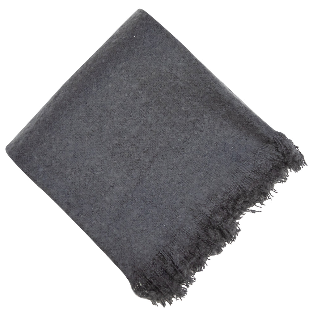 Faux Thick Mohair Throw Slate 130x180 - Canwell Interiors Limited - Malini