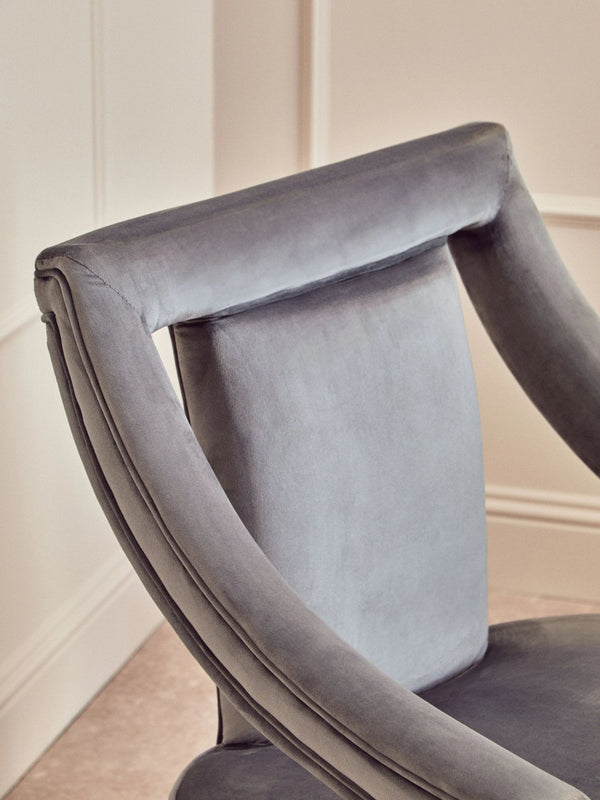Faye Grey Velvet Chair - XShowhome Limited - Xshowhome