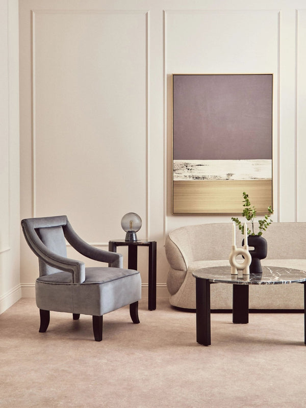 Faye Grey Velvet Chair - XShowhome Limited - Xshowhome