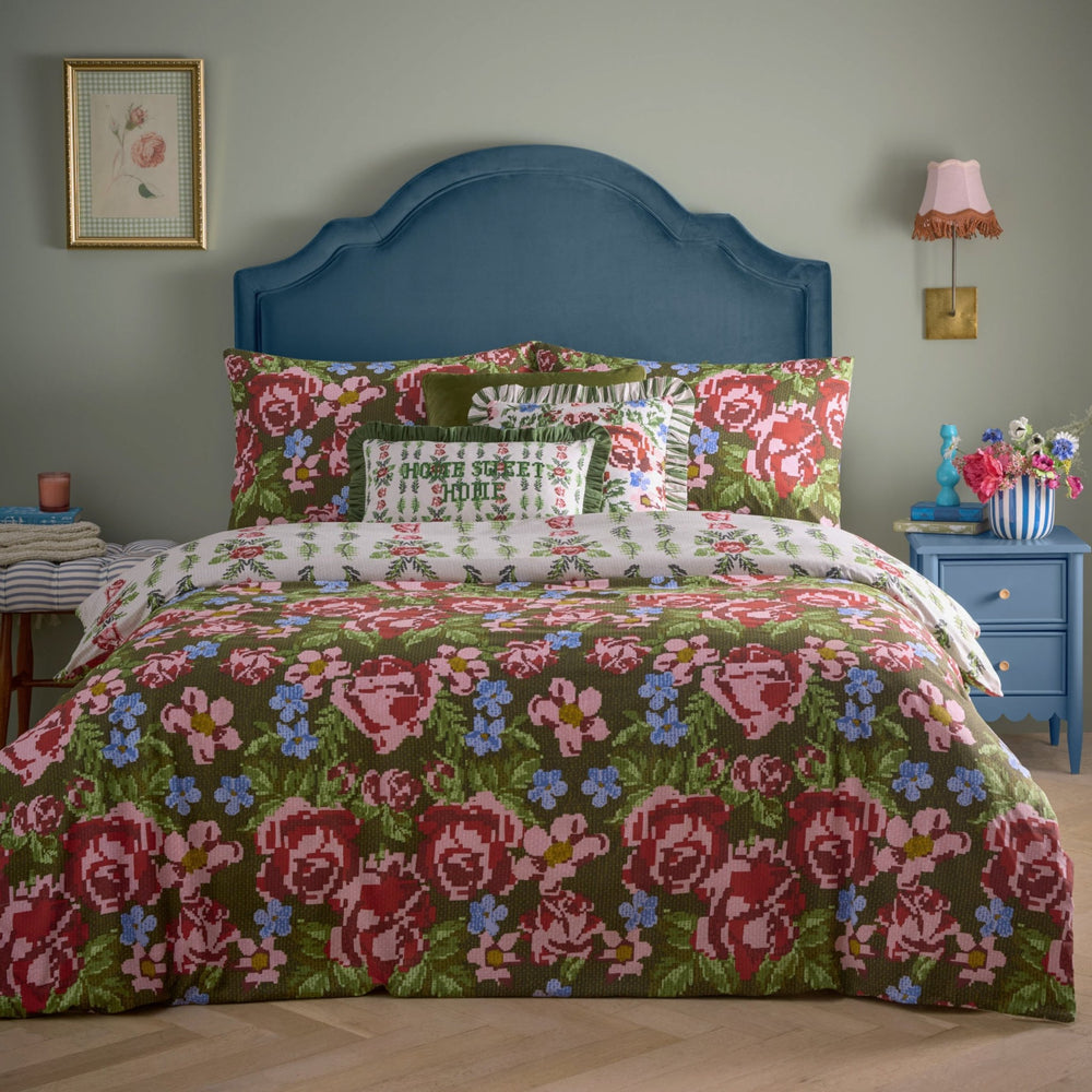 Feeoni Single Duvet Set Willow Green - Canwell Interiors Limited - Riva