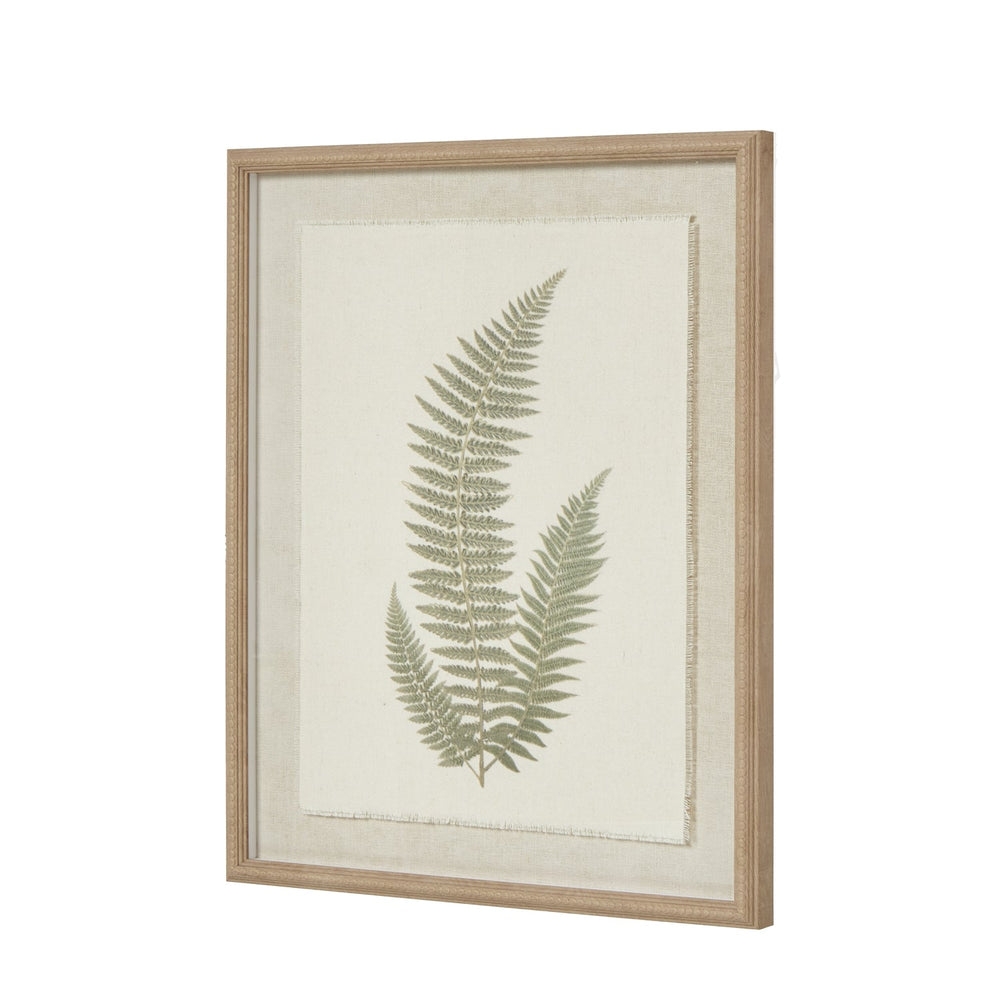 Fern Art on Texture – Torn Paper with Beaded Frame - Canwell Interiors Limited - Hills