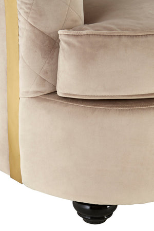 Fiji Three Seat Grey Cotton Velvet Sofa - Canwell Interiors Limited - Xshowhome