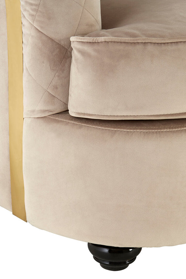 Fiji Three Seat Grey Cotton Velvet Sofa - Canwell Interiors Limited - Xshowhome