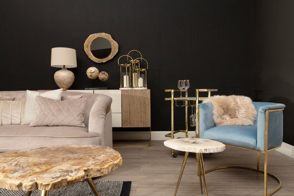 Fiji Three Seat Grey Cotton Velvet Sofa - Canwell Interiors Limited - Xshowhome