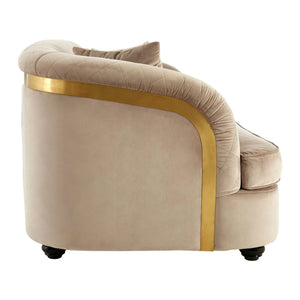 Fiji Three Seat Grey Cotton Velvet Sofa - XShowhome Limited - Xshowhome