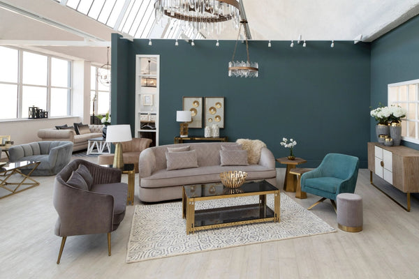 Fiji Three Seat Grey Cotton Velvet Sofa - XShowhome Limited - Xshowhome