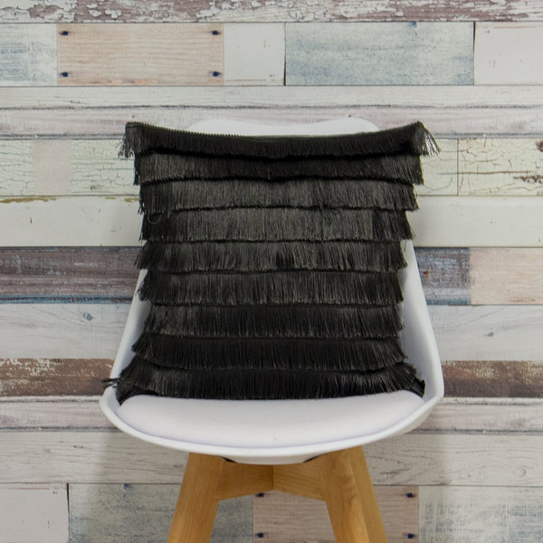 Flicker 45x45 Feather Filled Cushion Graphite - Canwell Interiors Limited - Riva