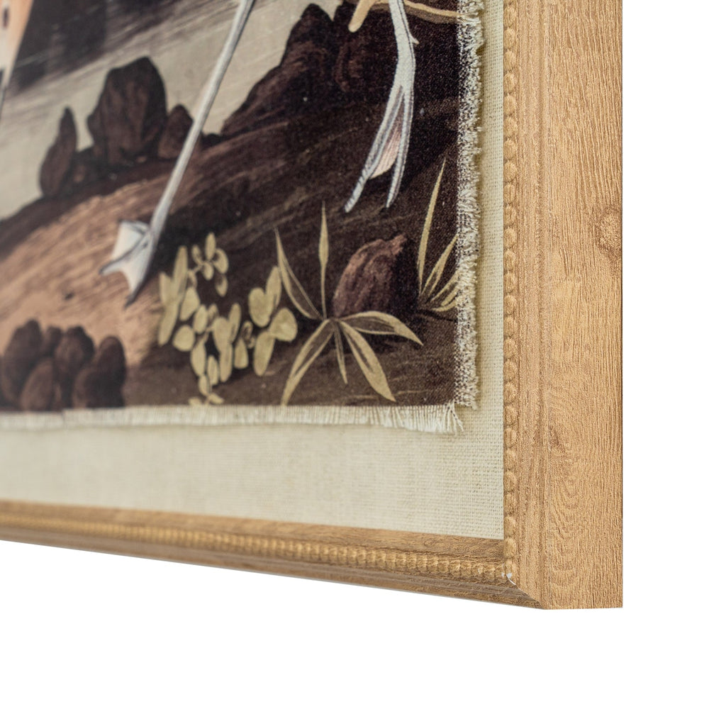 Flora & Fauna Collection Avocet on Linen in Beaded Frame - Canwell Interiors Limited - Hills