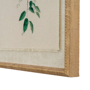 Flora & Fauna Collection Chickadees on Linen in Beaded Frame - Canwell Interiors Limited - Hills