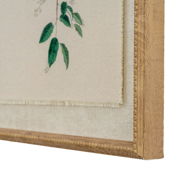 Flora & Fauna Collection Chickadees on Linen in Beaded Frame - Canwell Interiors Limited - Hills