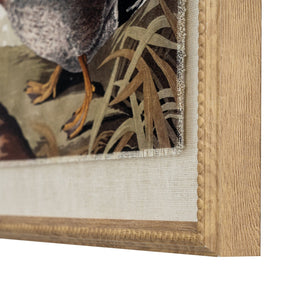 Flora & Fauna Collection Duck on Linen in Beaded Frame - Canwell Interiors Limited - Hills