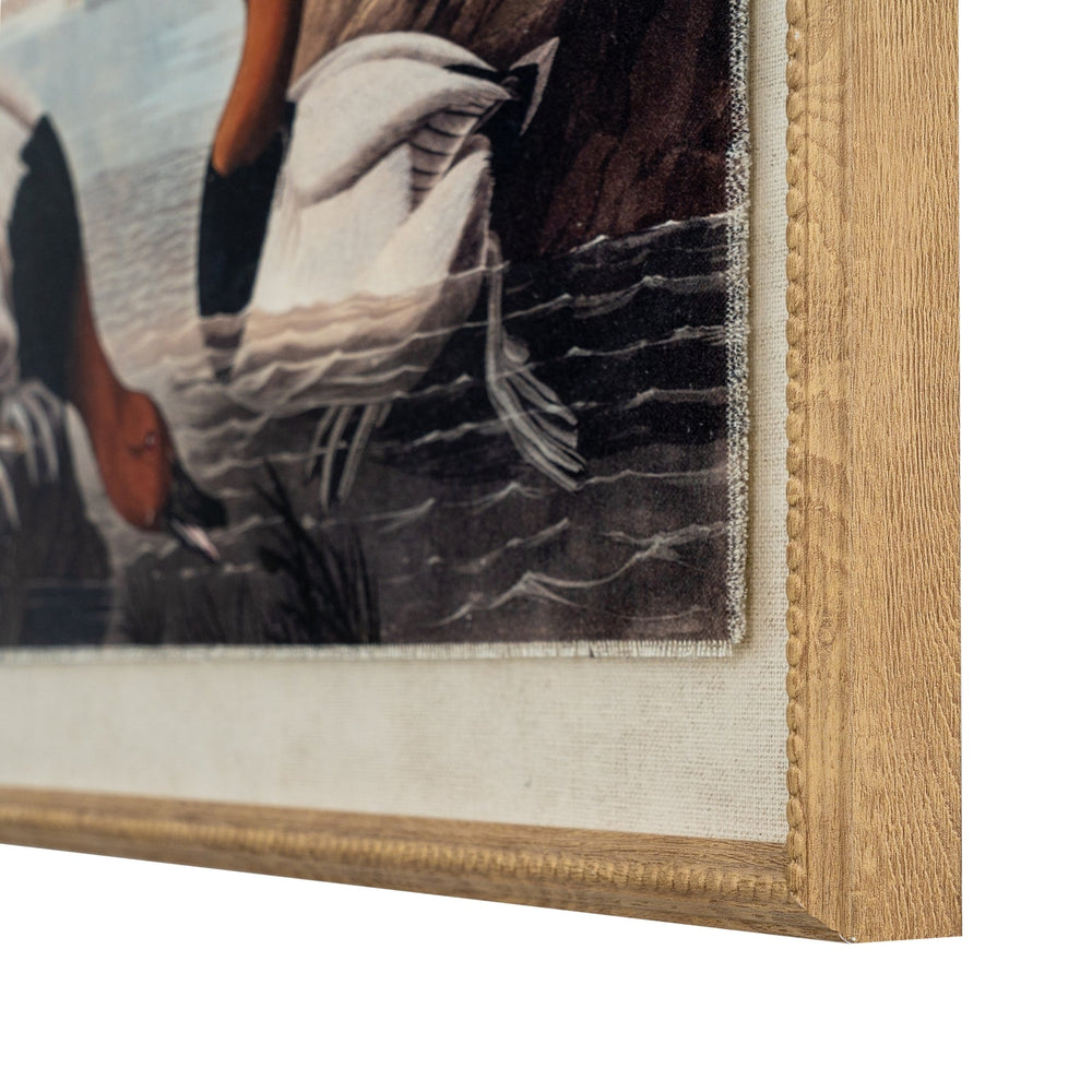 Flora & Fauna Collection Pochards on Linen in Beaded Frame - Canwell Interiors Limited - Hills