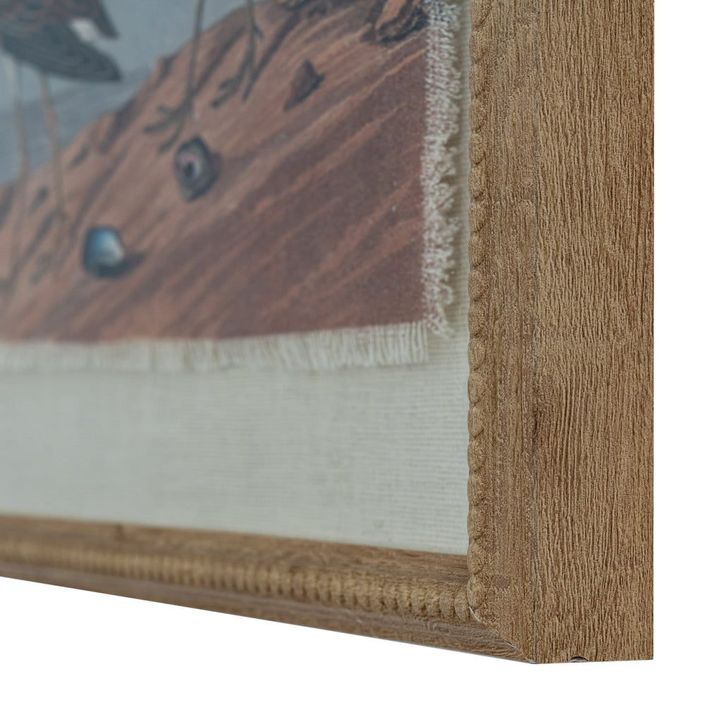 Flora & Fauna Collection Sandpipers on Linen in Beaded Frame - Canwell Interiors Limited - Hills