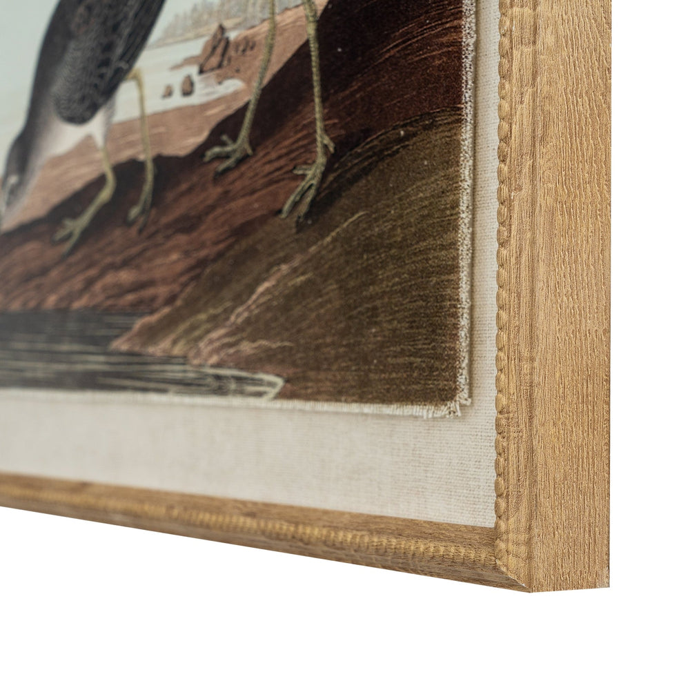 Flora & Fauna Collection Snipes on Linen in Beaded Frame - Canwell Interiors Limited - Hills