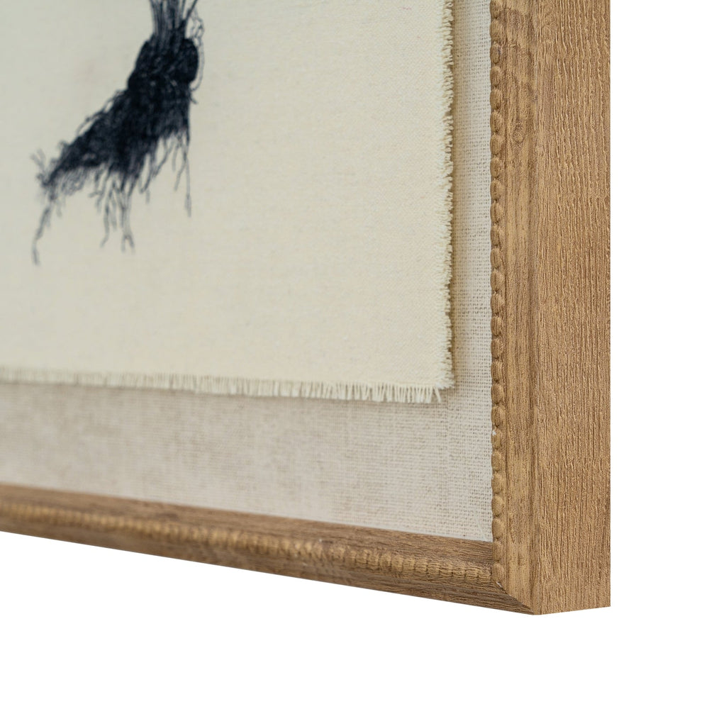 Flora & Fauna Collection Spleenwort on Linen in Beaded Frame - Canwell Interiors Limited - Hills