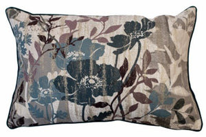 Floral Silhoutte in Plums and Teals 35x55 - Canwell Interiors Limited - Malini