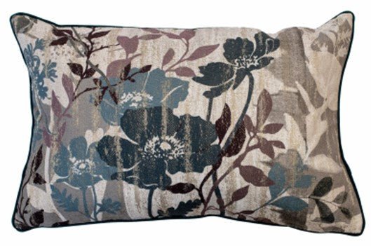 Floral Silhoutte in Plums and Teals 35x55 - Canwell Interiors Limited - Malini