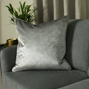 Florence 55x55 Feather Filled Cushion Silver - Canwell Interiors Limited - Riva