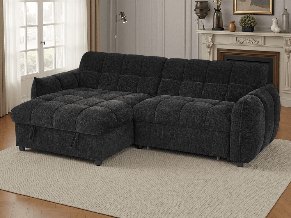 Florida Sofabed Black Universal Corner - XShowhome Limited - Xshowhome
