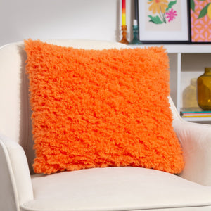 Fluff Ball 45x45 Feather Filled Cushion Orange Fever - Canwell Interiors Limited - Riva