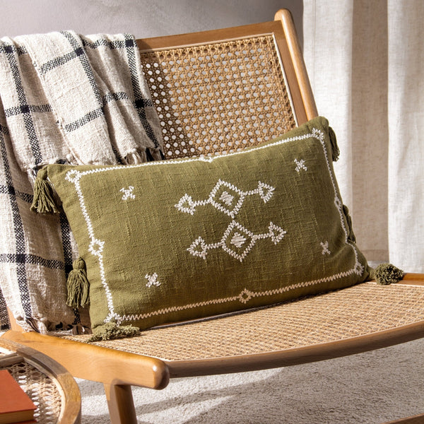 Folis 30x50 Feather Filled Cushion Khaki - XShowhome Limited - Riva
