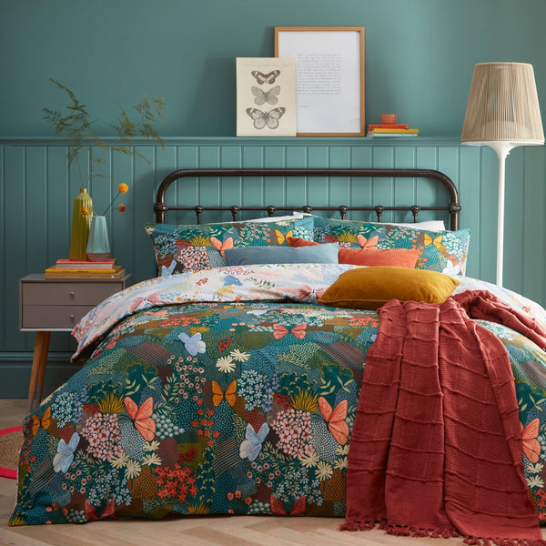 Forage Single Duvet Set Teal - Canwell Interiors Limited - Riva