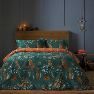 Forest Fauna Double Duvet Set Emerald - XShowhome Limited - Riva