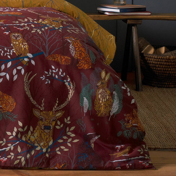 Forest Fauna King Size Duvet Set Rust - XShowhome Limited - Riva