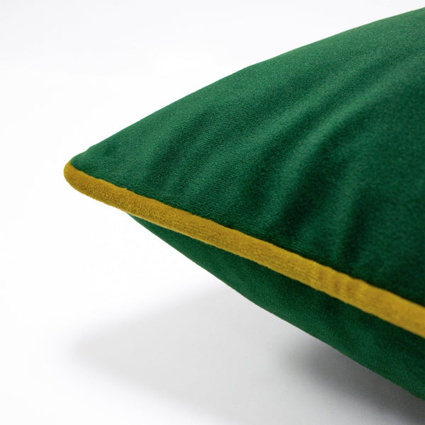 Forest Fauna Stag 50x50 Feather Filled Cushion Emerald & Gold - Canwell Interiors Limited - Riva