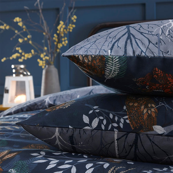 Forest Fauna Super King Size Duvet Set Navy - XShowhome Limited - Riva