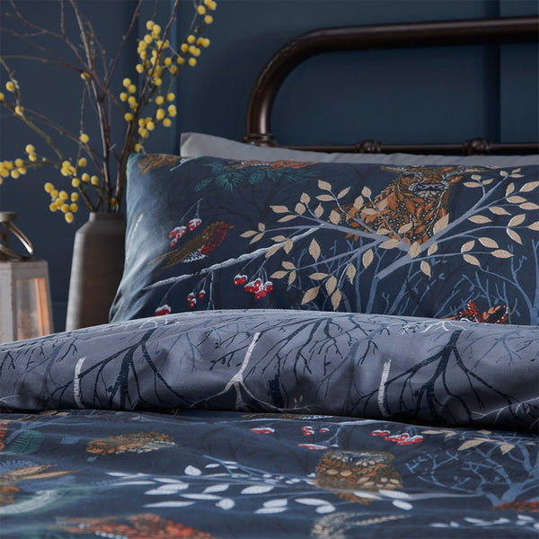 Forest Fauna Super King Size Duvet Set Navy - XShowhome Limited - Riva
