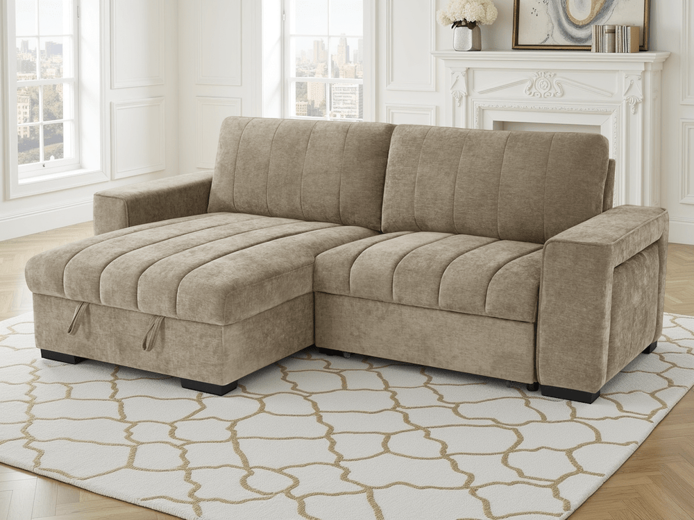 Franklin Sofabed Beige Universal Corner - XShowhome Limited - Xshowhome