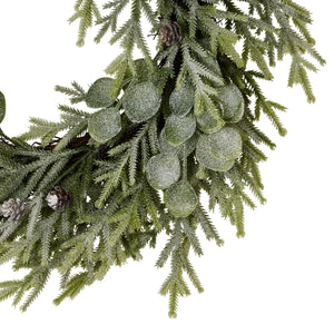 Frosted Pine And Eucalyptus Wreath - Canwell Interiors Limited - Hills