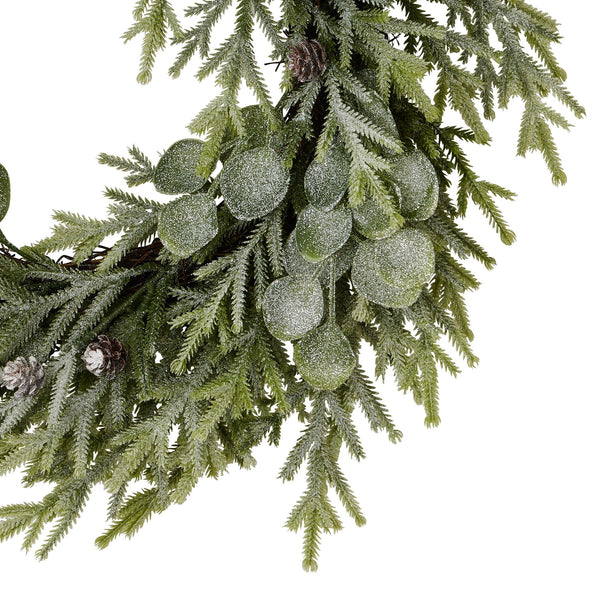 Frosted Pine And Eucalyptus Wreath - Canwell Interiors Limited - Hills