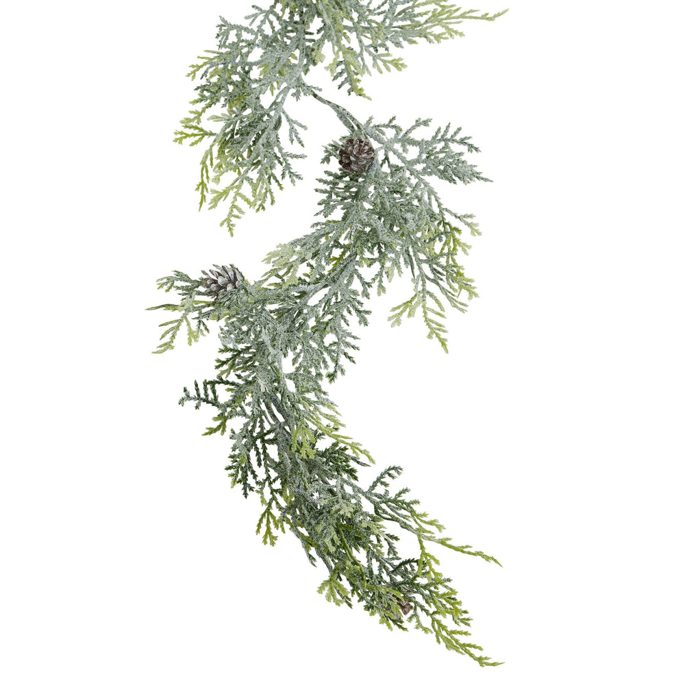 Frosted Pine Garland With Pinecones - Canwell Interiors Limited - Hills