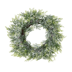 Frosted Pine Wreath With Pinecones - Canwell Interiors Limited - Hills