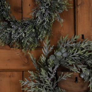 Frosted Pine Wreath With Pinecones - Canwell Interiors Limited - Hills