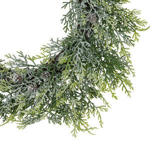 Frosted Pine Wreath With Pinecones - Canwell Interiors Limited - Hills