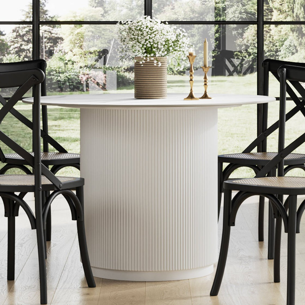 Fuji Stone & White Dining Table - Canwell Interiors Limited - Canwell
